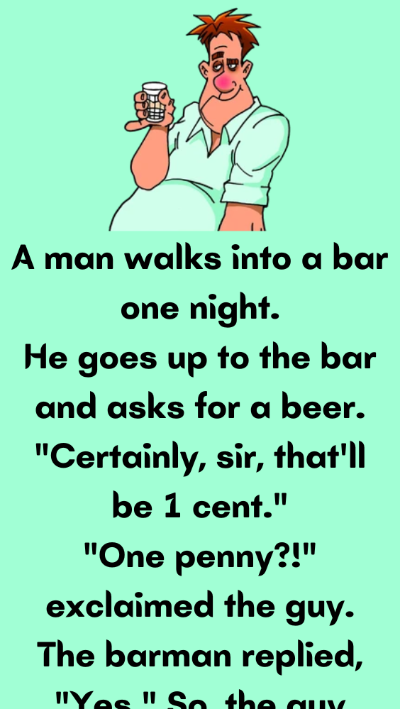 A man walks into a bar one night - Poster Diary