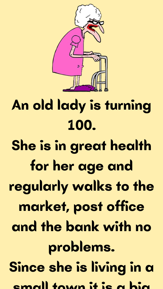 A old lady is turning 100 - Poster Diary